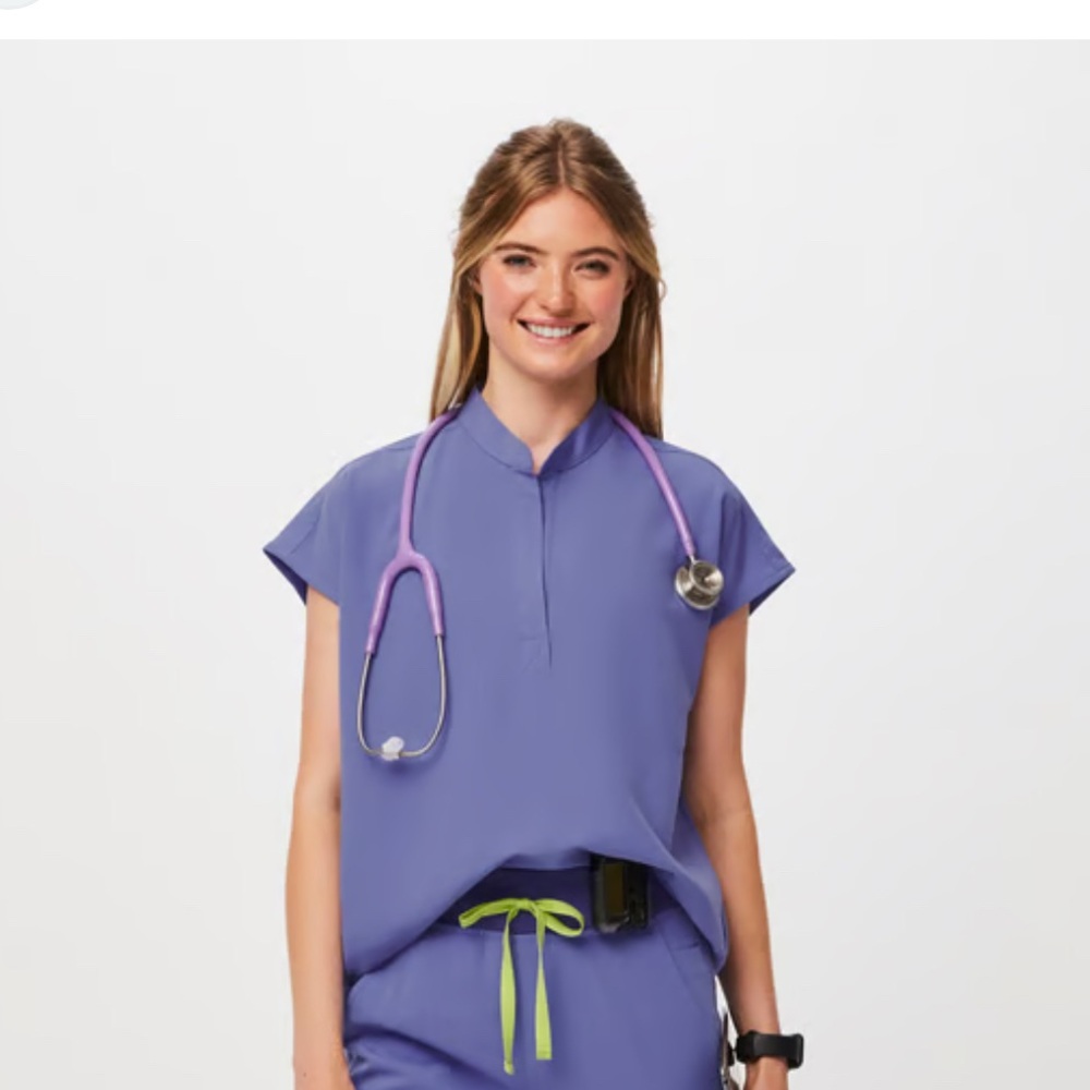 FIGS Blueberry Rafaela Oversized Scrub Top